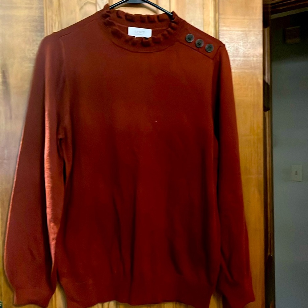 Burgundy Sweater with Buttons -NEW